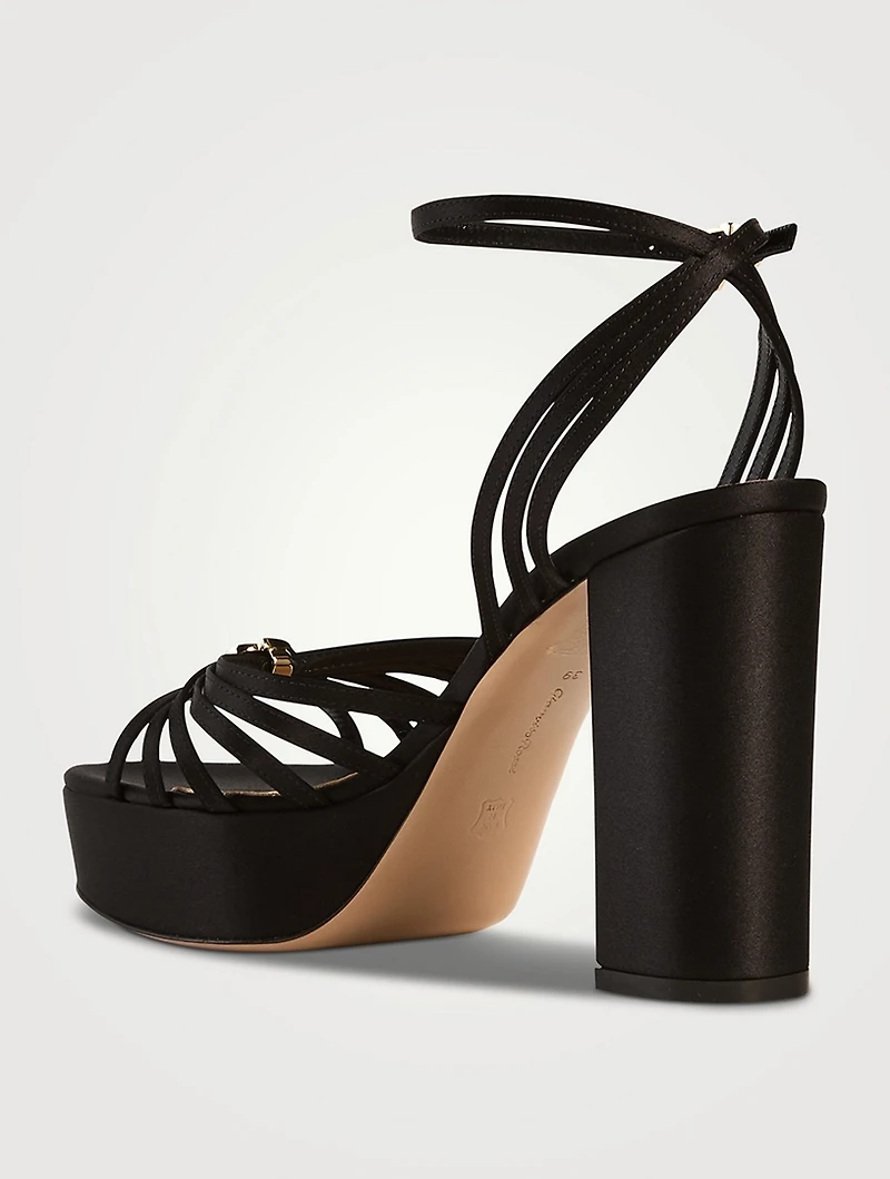 Rita Satin Platform Sandals
