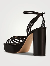 Rita Satin Platform Sandals