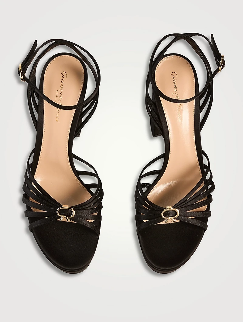 Rita Satin Platform Sandals