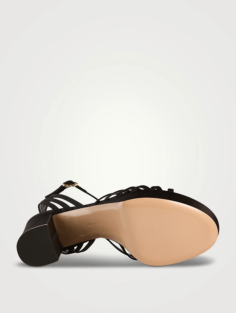 Rita Satin Platform Sandals