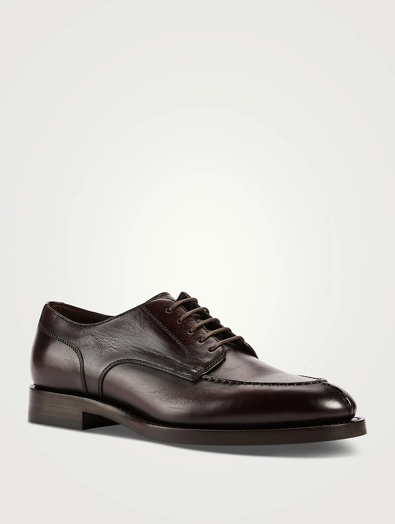 Burnished Calfskin Derby Shoes