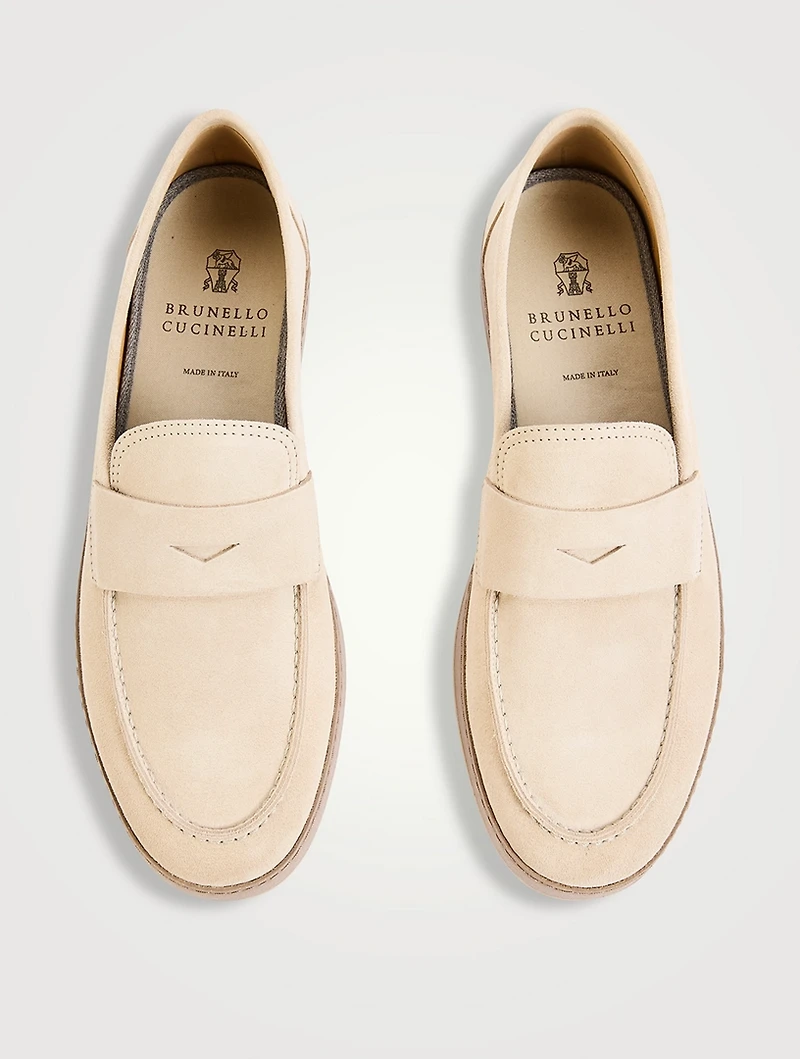 Suede Penny Loafers
