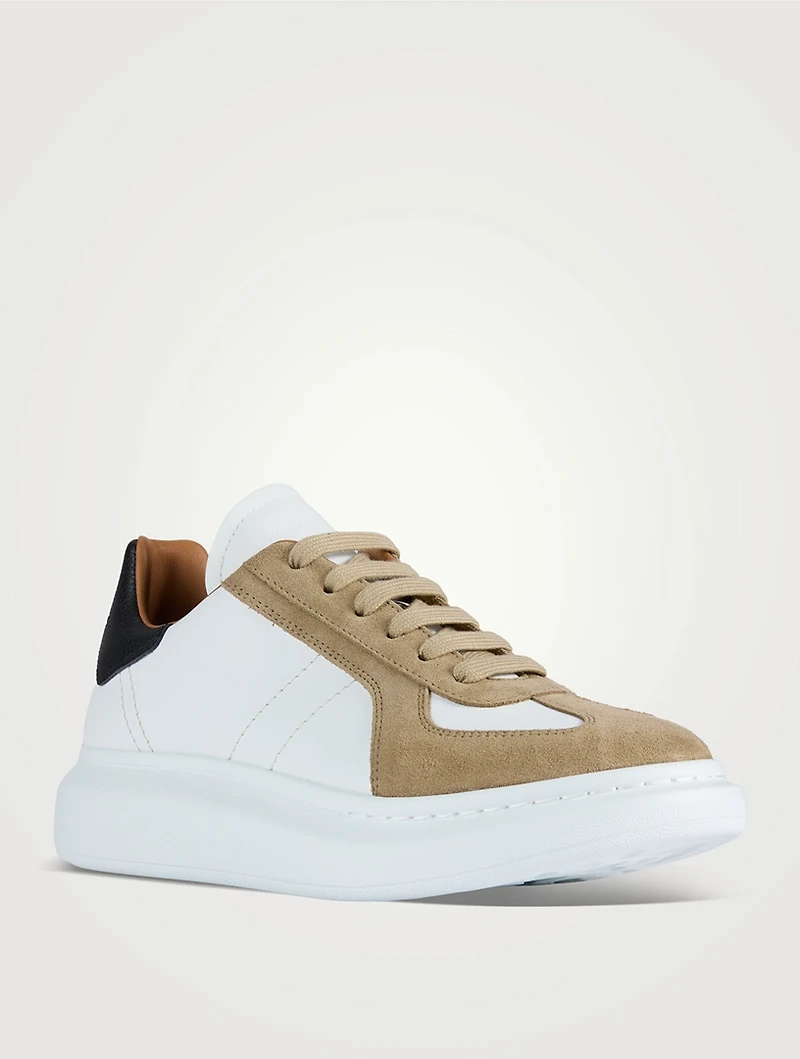Oversized Retro Leather Sneakers