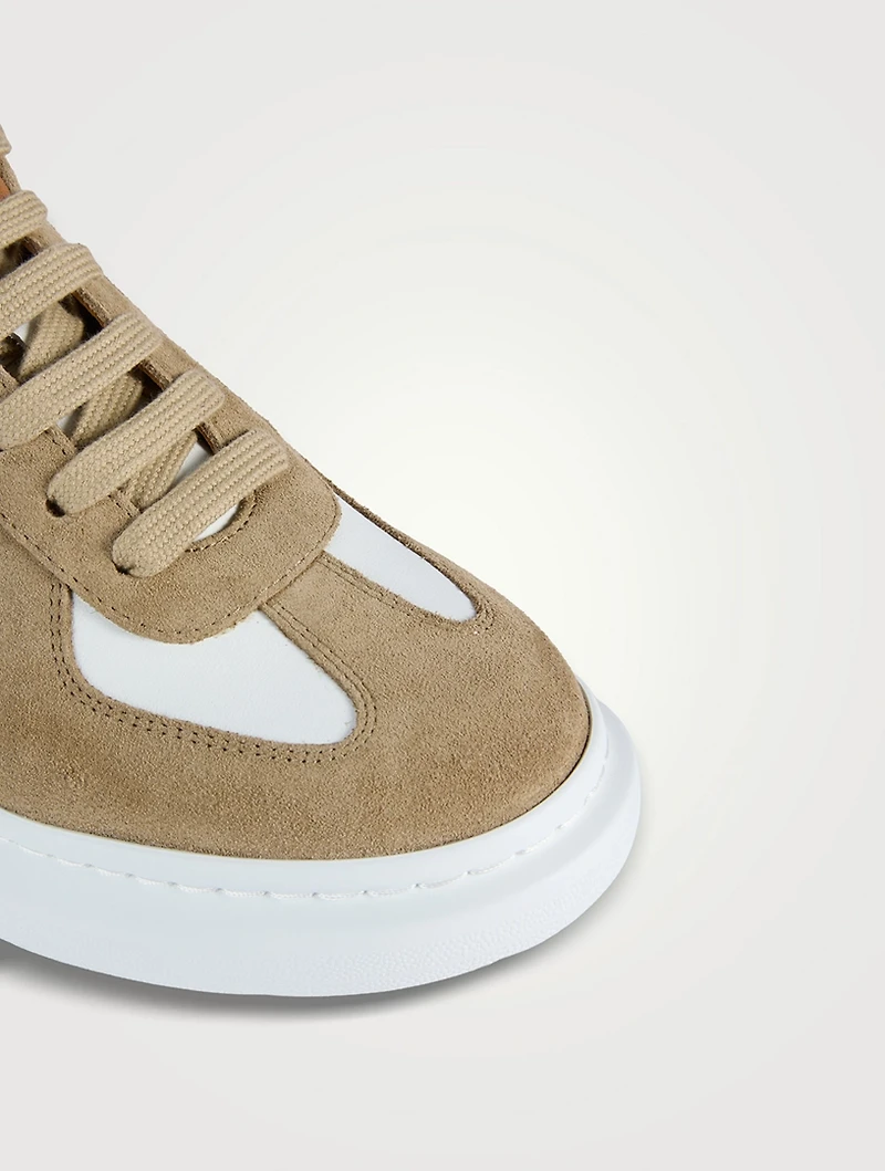 Oversized Retro Leather Sneakers