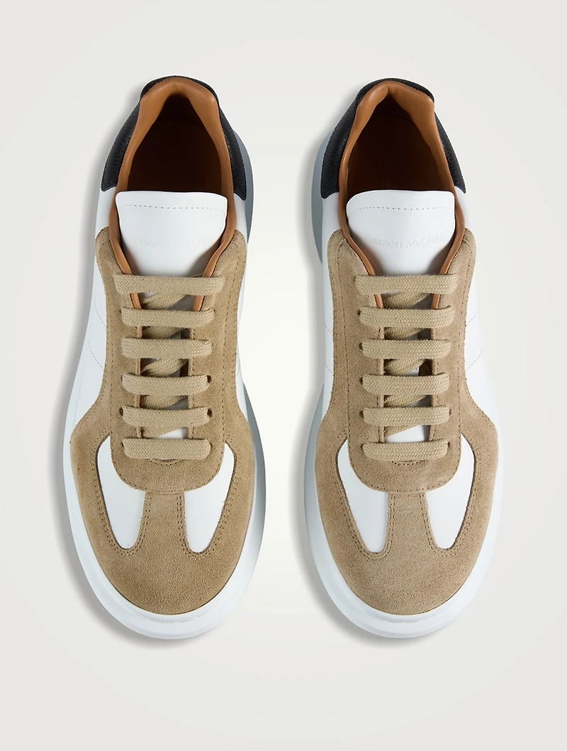 Oversized Retro Leather Sneakers