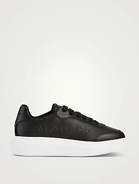Oversized Leather Sneakers With Logo