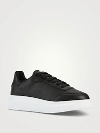 Oversized Leather Sneakers With Logo