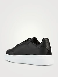 Oversized Leather Sneakers With Logo