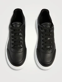 Oversized Leather Sneakers With Logo