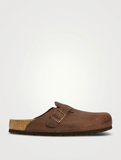 Boston Soft Footbed Oiled Leather Clogs