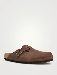 Boston Soft Footbed Oiled Leather Clogs