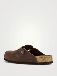 Boston Soft Footbed Oiled Leather Clogs