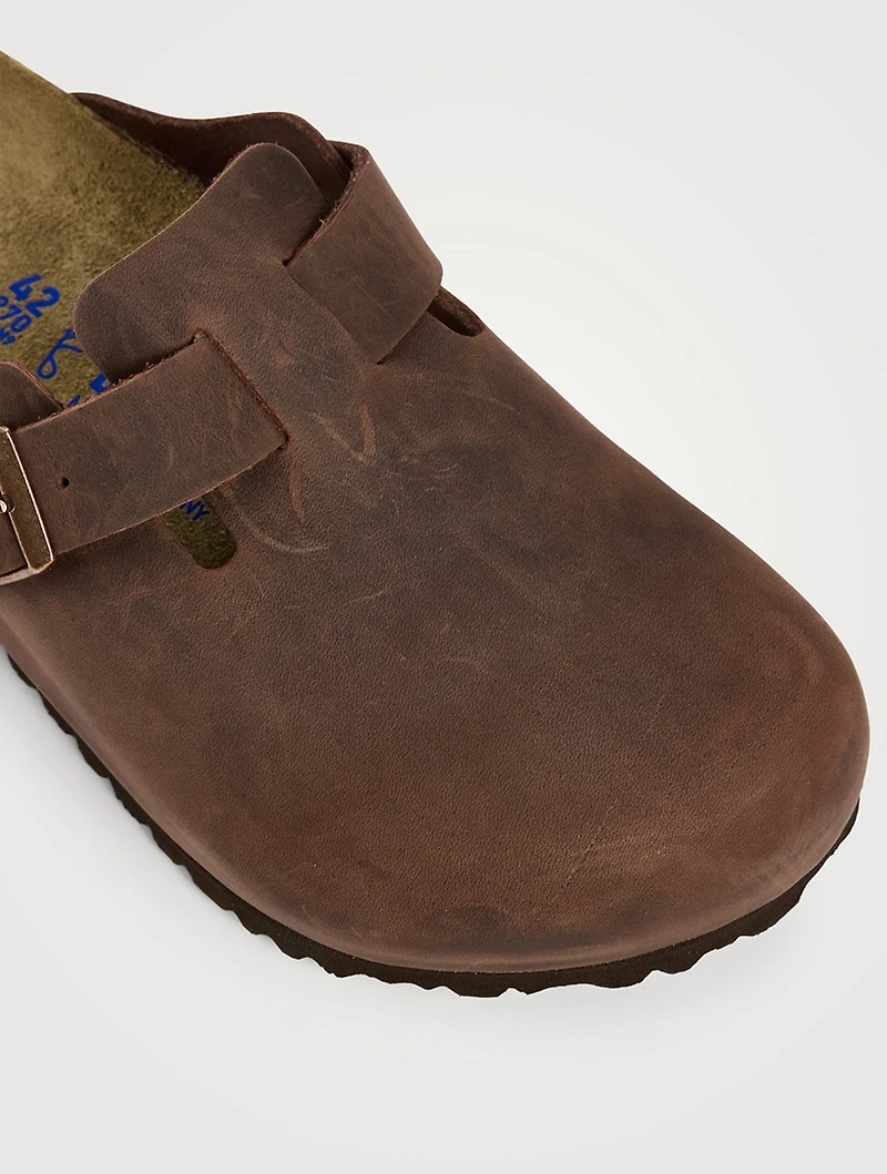 Boston Soft Footbed Oiled Leather Clogs