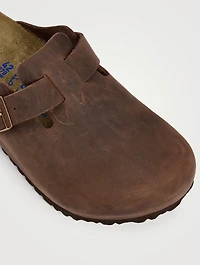 Boston Soft Footbed Oiled Leather Clogs
