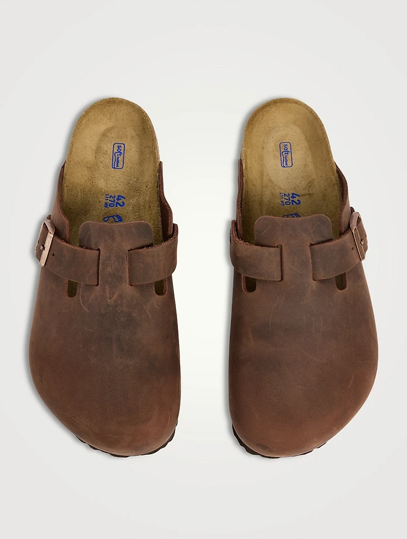 Boston Soft Footbed Oiled Leather Clogs