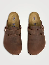 Boston Soft Footbed Oiled Leather Clogs