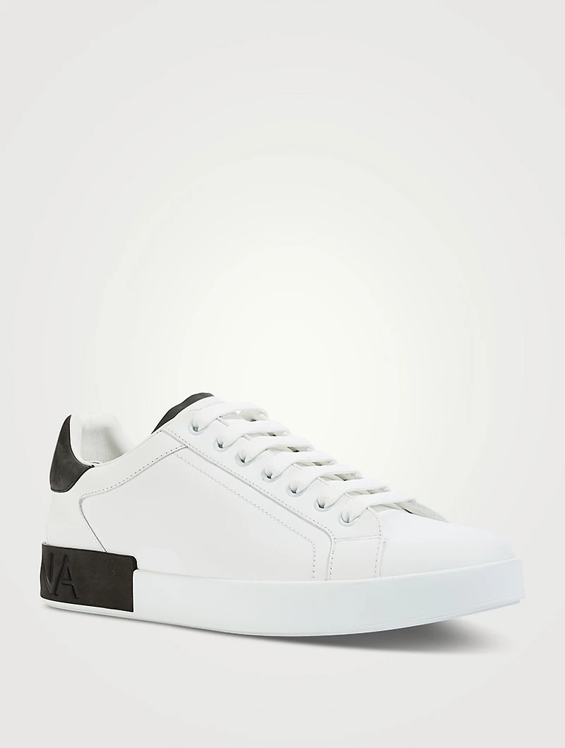 Portofino Leather Sneakers With Suede