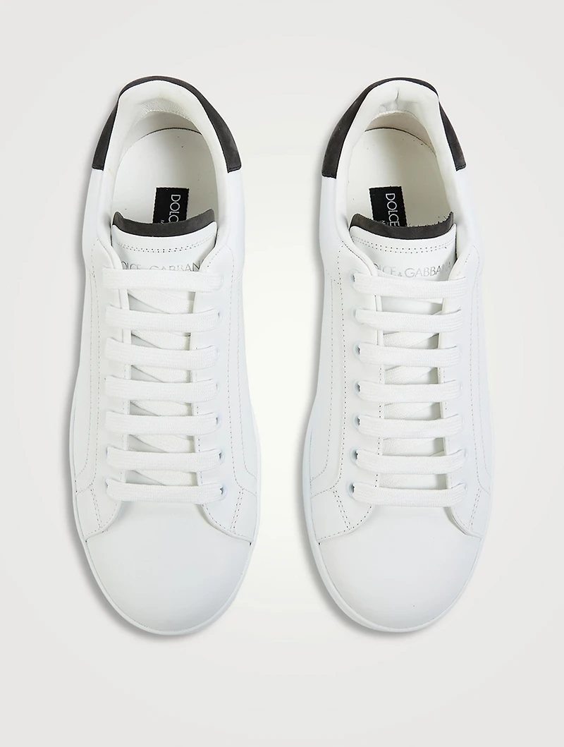 Portofino Leather Sneakers With Suede