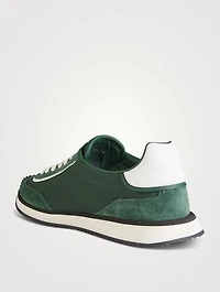Suede And Mesh Sneakers