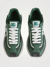 Suede And Mesh Sneakers