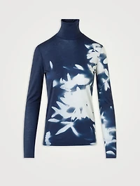 Wildflower Jacquard Knit Turtleneck