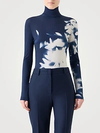 Wildflower Jacquard Knit Turtleneck