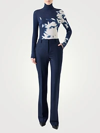 Wildflower Jacquard Knit Turtleneck