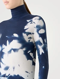 Wildflower Jacquard Knit Turtleneck