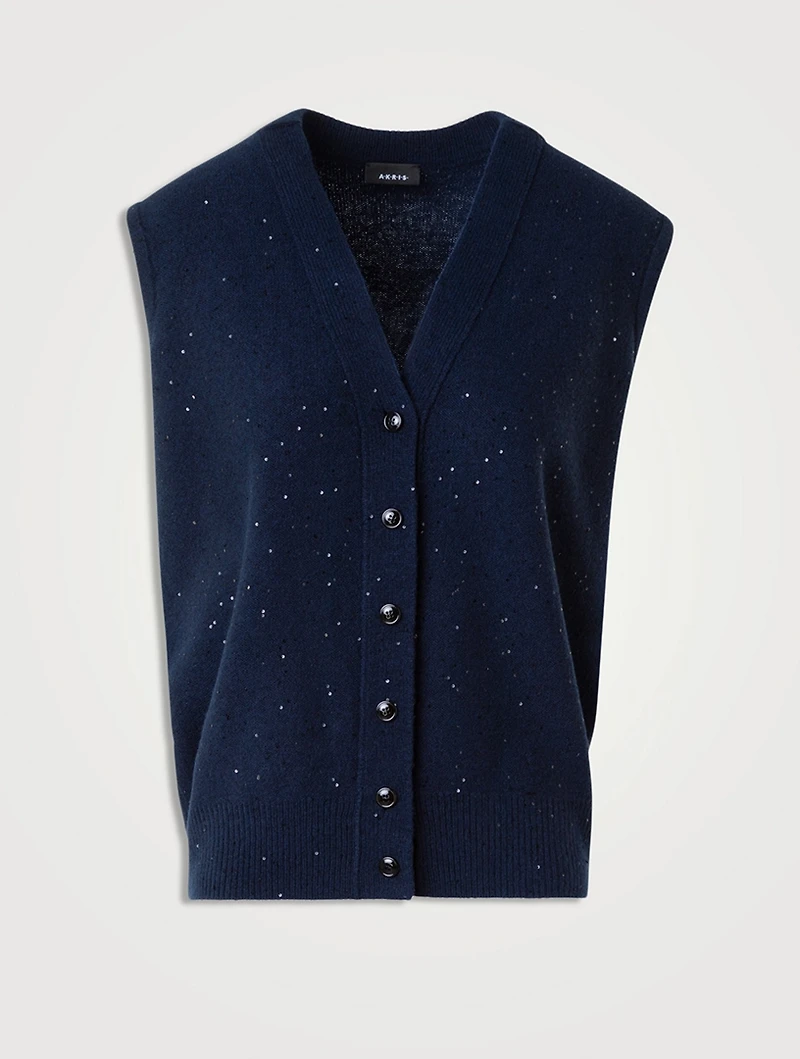 Sequin Sweater Vest