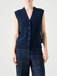 Sequin Sweater Vest