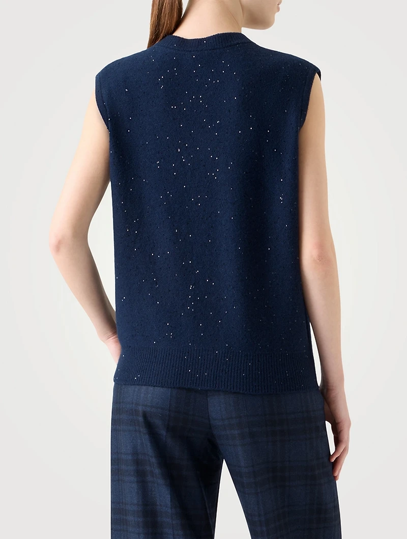 Sequin Sweater Vest