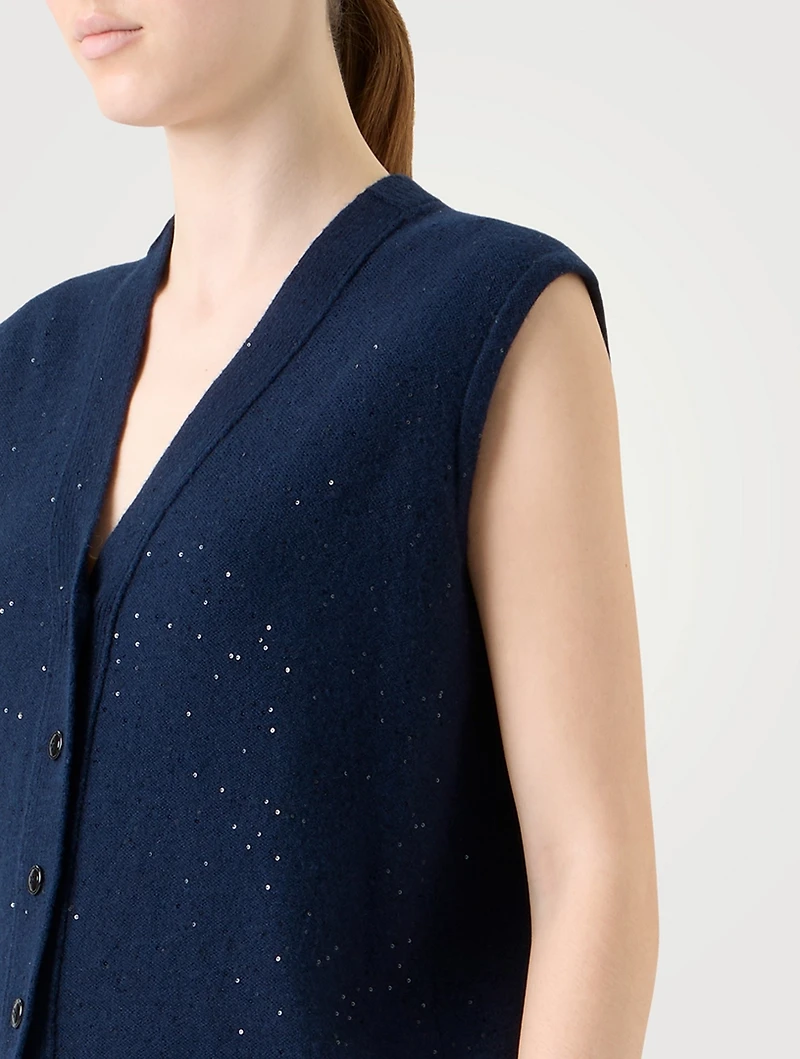 Sequin Sweater Vest