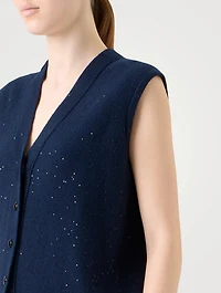 Sequin Sweater Vest