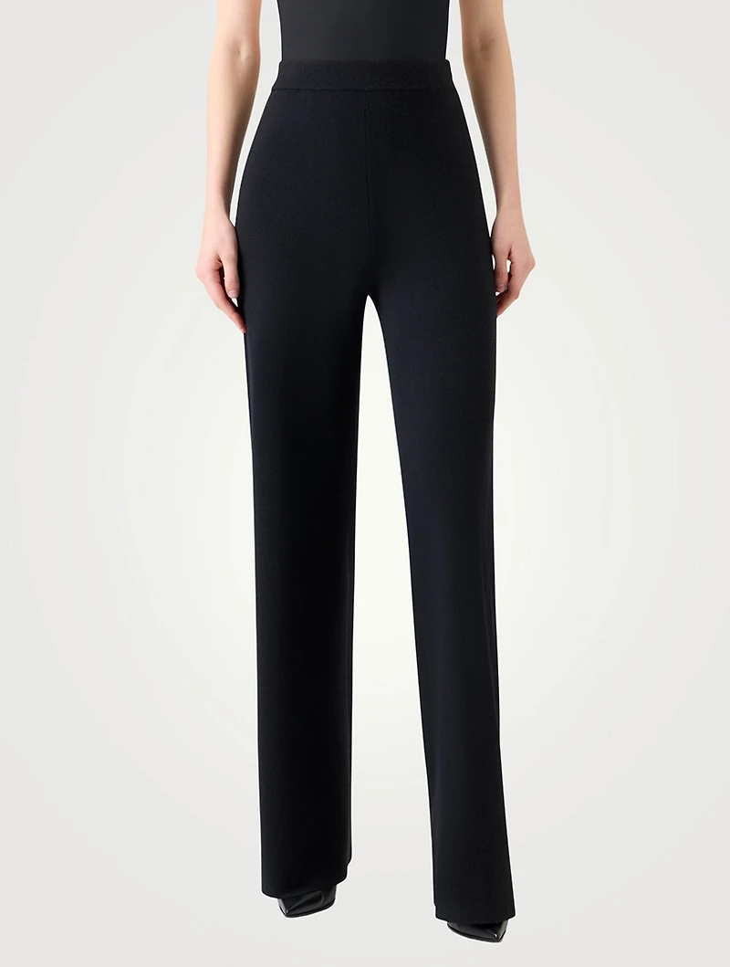 Cashmere Silk Flare Trousers