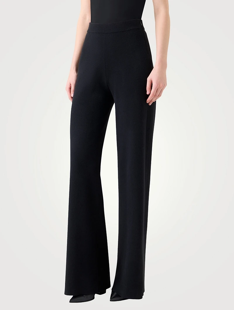 Cashmere Silk Flare Trousers