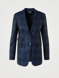 Percival Plaid Wool Blazer