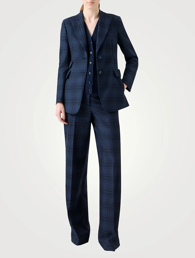 Percival Plaid Wool Blazer