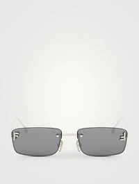 Fendi First Crystal Rectangular Sunglasses