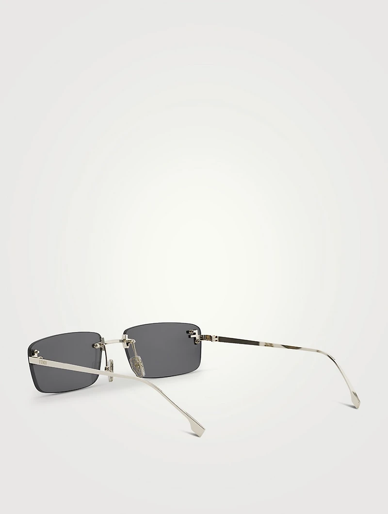 Fendi First Crystal Rectangular Sunglasses