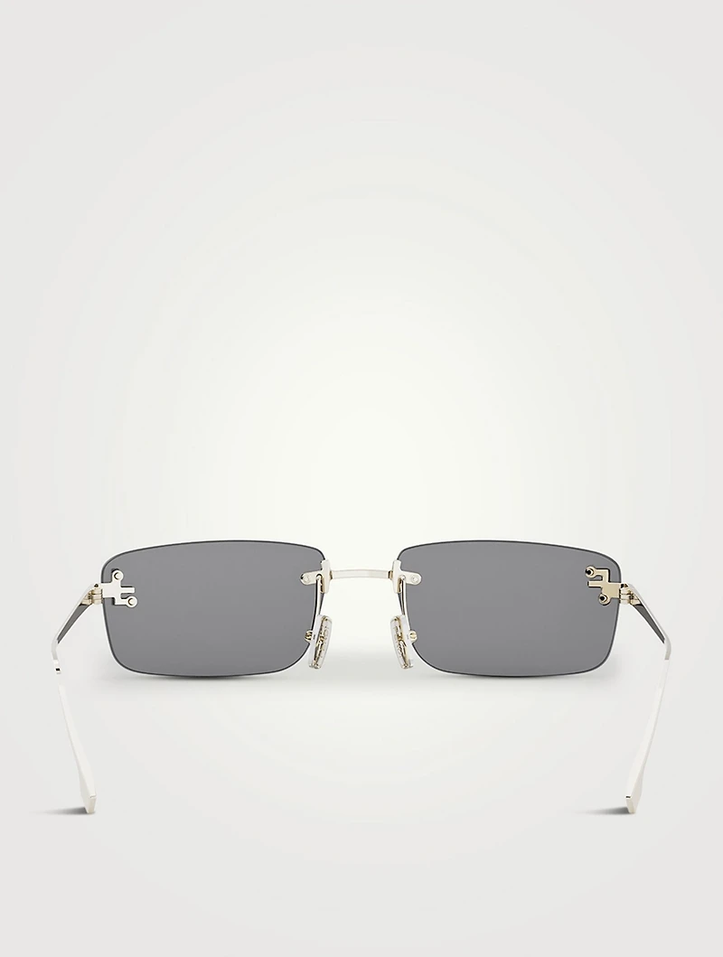 Fendi First Crystal Rectangular Sunglasses