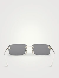 Fendi First Crystal Rectangular Sunglasses
