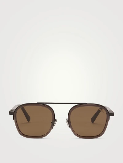 Round Aviator Sunglasses