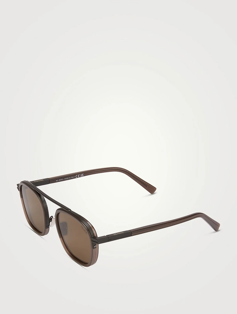 Round Aviator Sunglasses