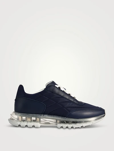 Nylon And Leather Sneakers