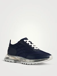 Nylon And Leather Sneakers