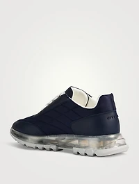 Nylon And Leather Sneakers