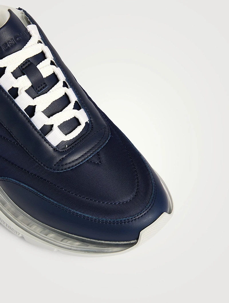 Nylon And Leather Sneakers