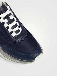 Nylon And Leather Sneakers