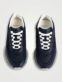 Nylon And Leather Sneakers