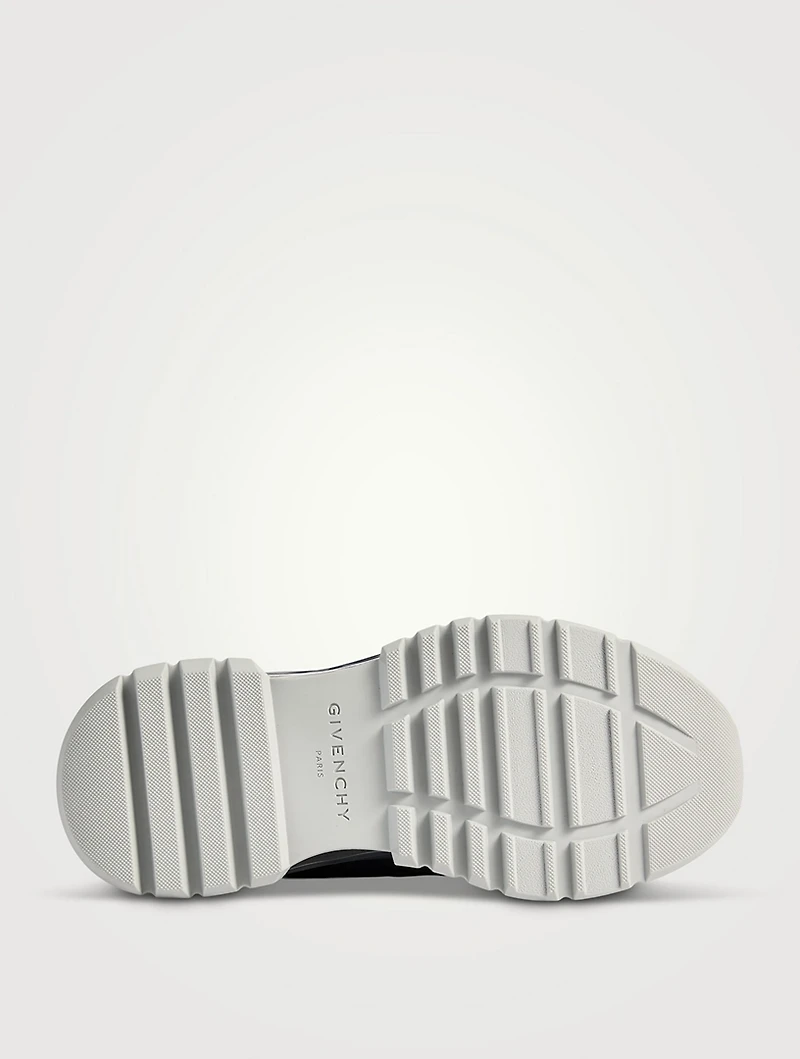 Nylon And Leather Sneakers